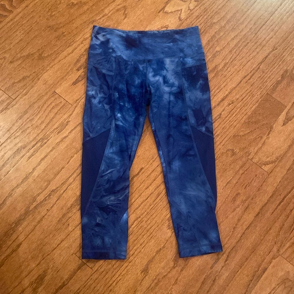 ABS leggings - tie-dye blue, size medium